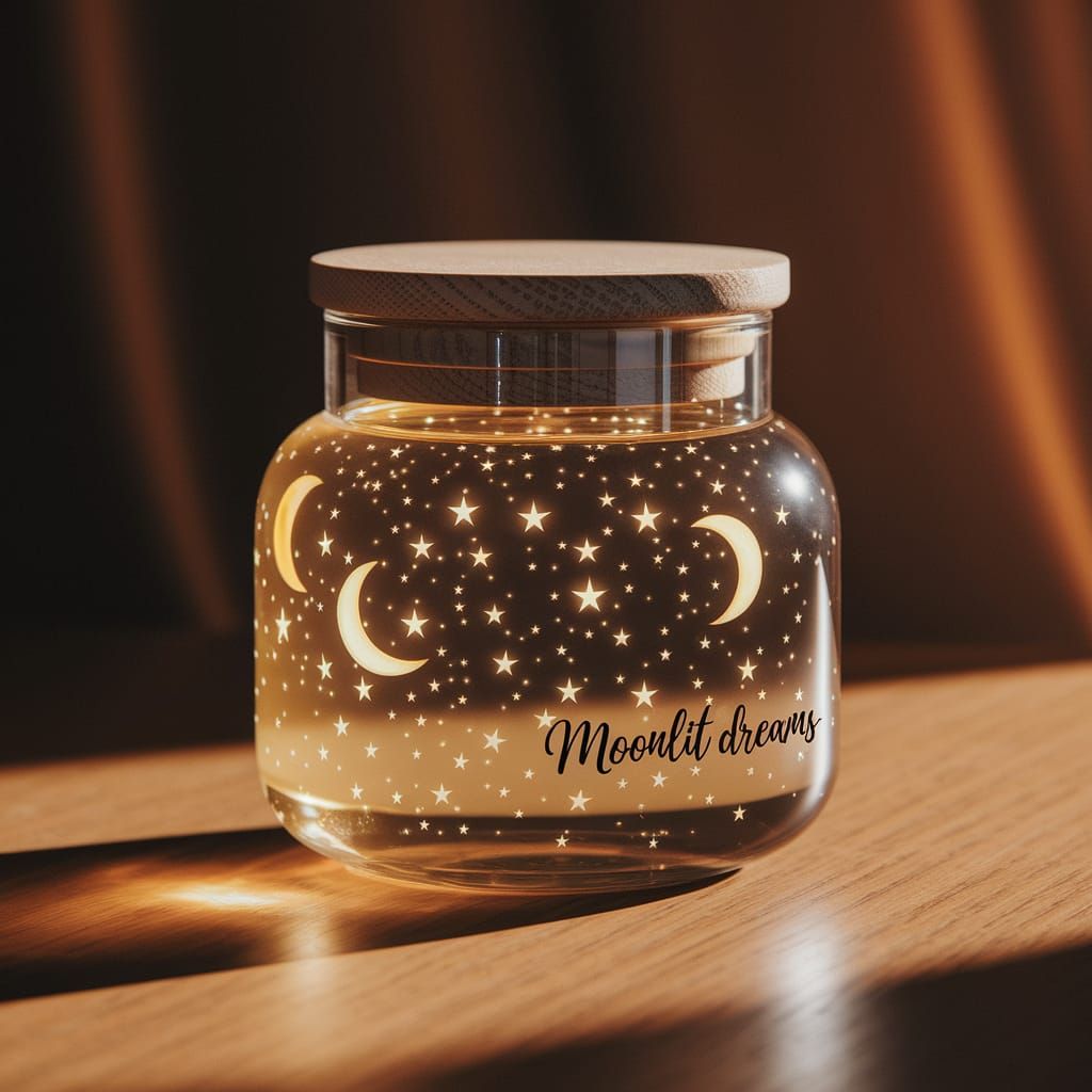 Ethereal Glass Jar in a Warm, Ambient Light