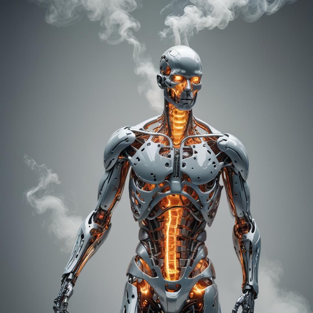 Humanoid Figure in Heat Distortion