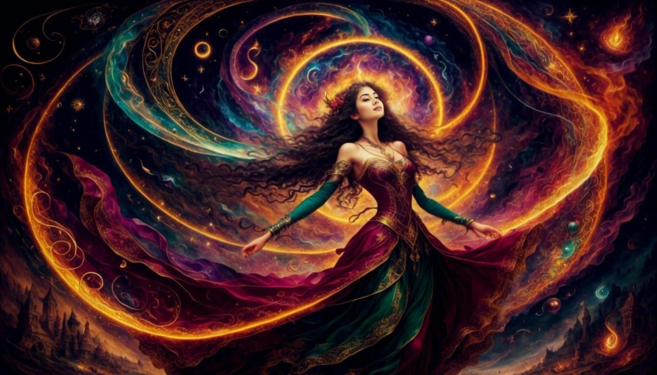Mystical Sorceress Unleashes Magical Energy