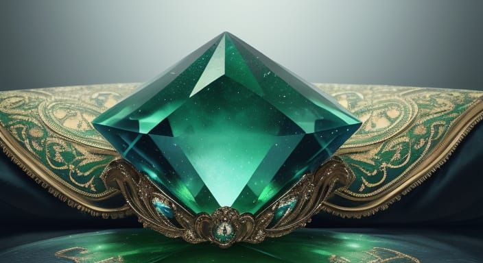 Masterpiece Digital Matte Painting of a Radiant Emerald
