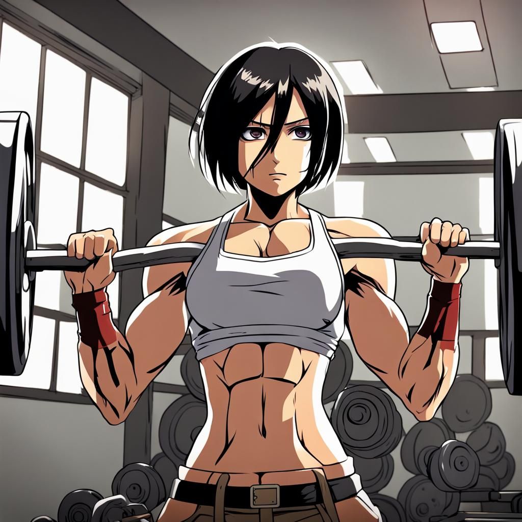 Mikasa Ackerman's Intense Muscle Growth Training
