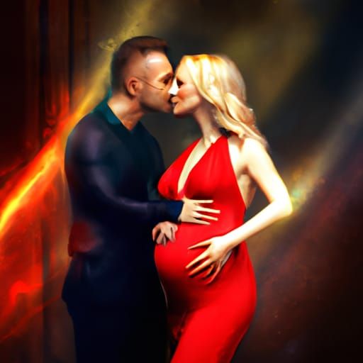 Passionate Kiss: Dark Fantasy Digital Art in 8K
