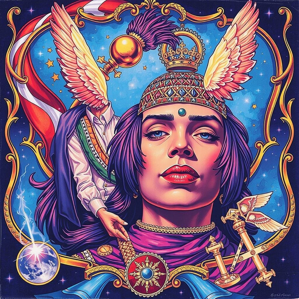 Abstract Expressionist Explosion of Color and Form