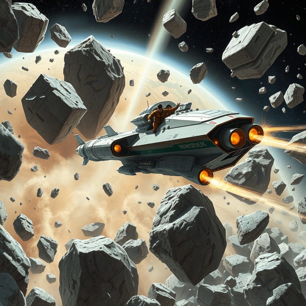 Brave Space Explorers Navigate Treacherous Asteroid Field in...