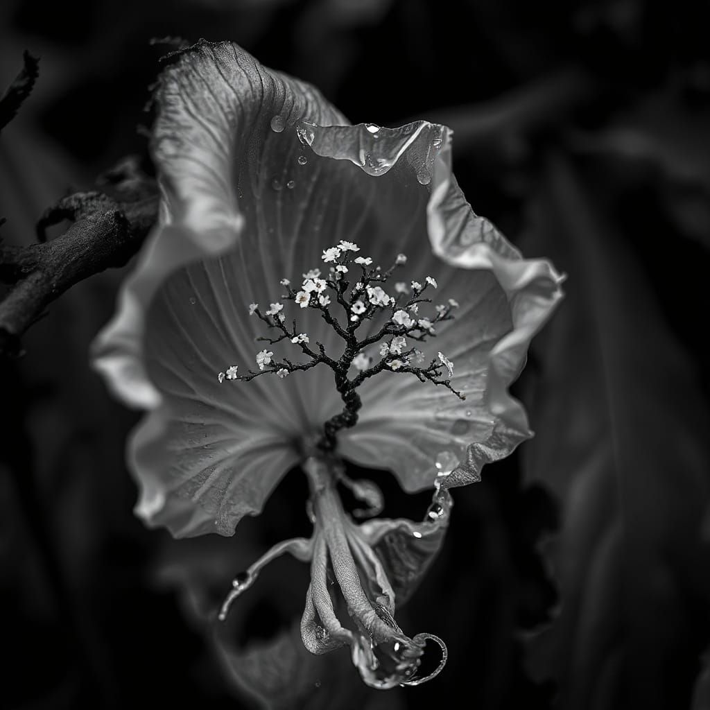 Griffin Gargoyle's Tree of Life: Black and White Photography