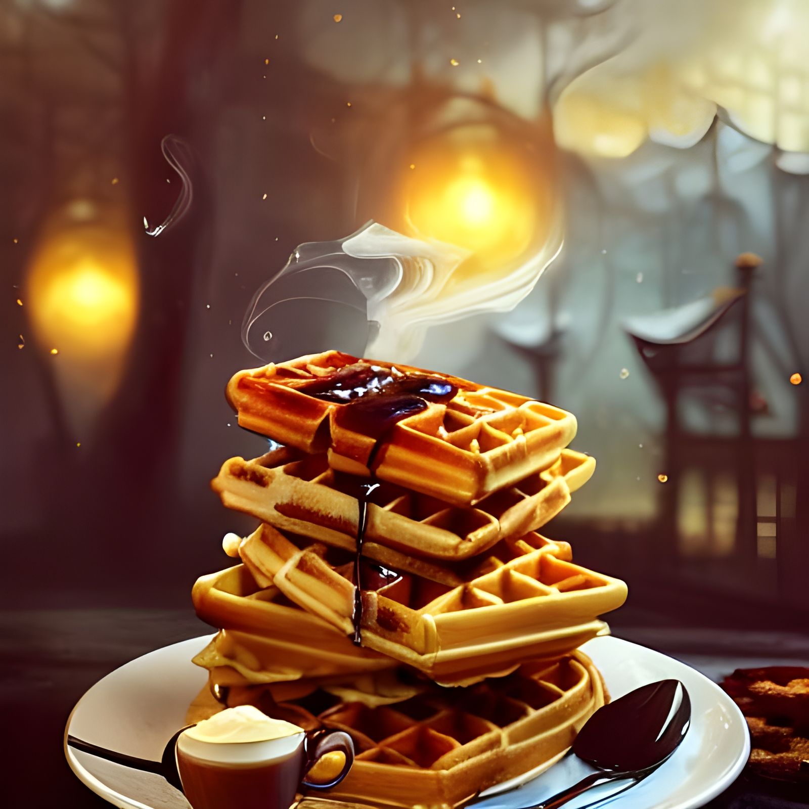 Chocolate Covered Waffles