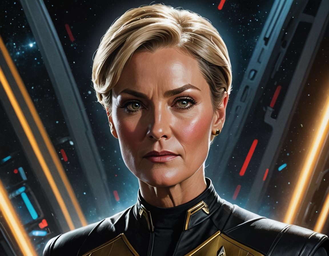 Tasha Yar Portrait in Art Nouveau Style