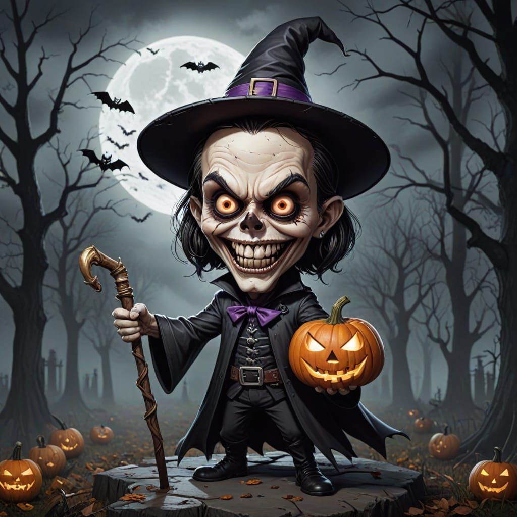 Grimdark Halloween Caricature Art