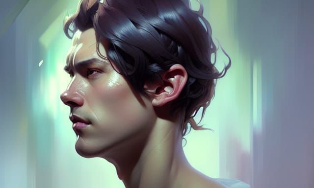 Detailed Portrait of a Gentle Man in Hyperreal Style