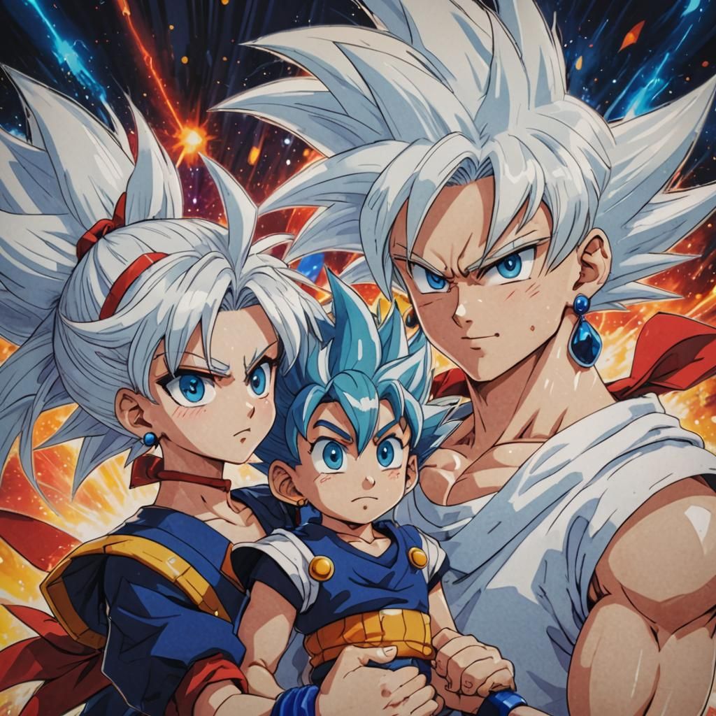 Anime Family Portrait Inspired by Dragon Ball Z