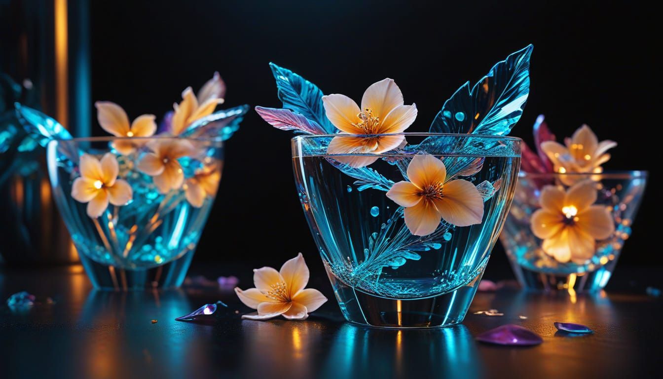 Hyper-Futuristic Cocktail Art in Oriol Angrill Style