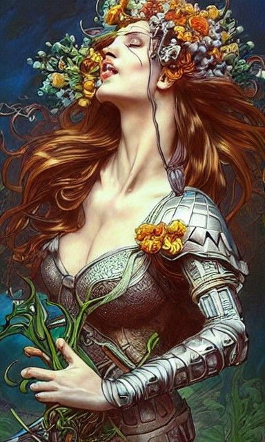 Flower Woman in armor