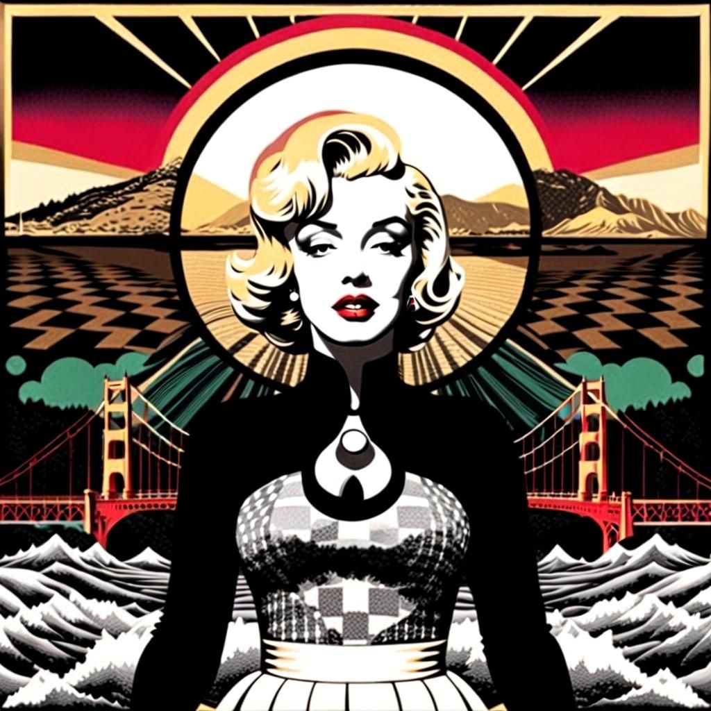 Pop Art Collage Featuring Marilyn Monroe