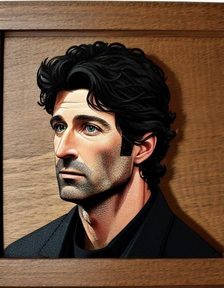 Wooden Cutout of Celebrity Close Up