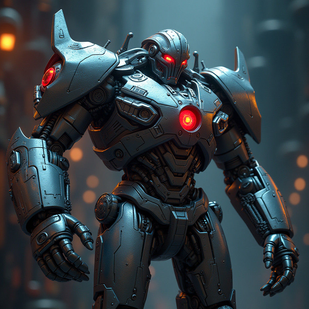 Magnetron Transformer in Cyberpunk Industrial Hellscape