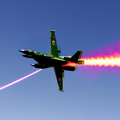 Anime-Style Harrier Jets in Golden Sunset Light