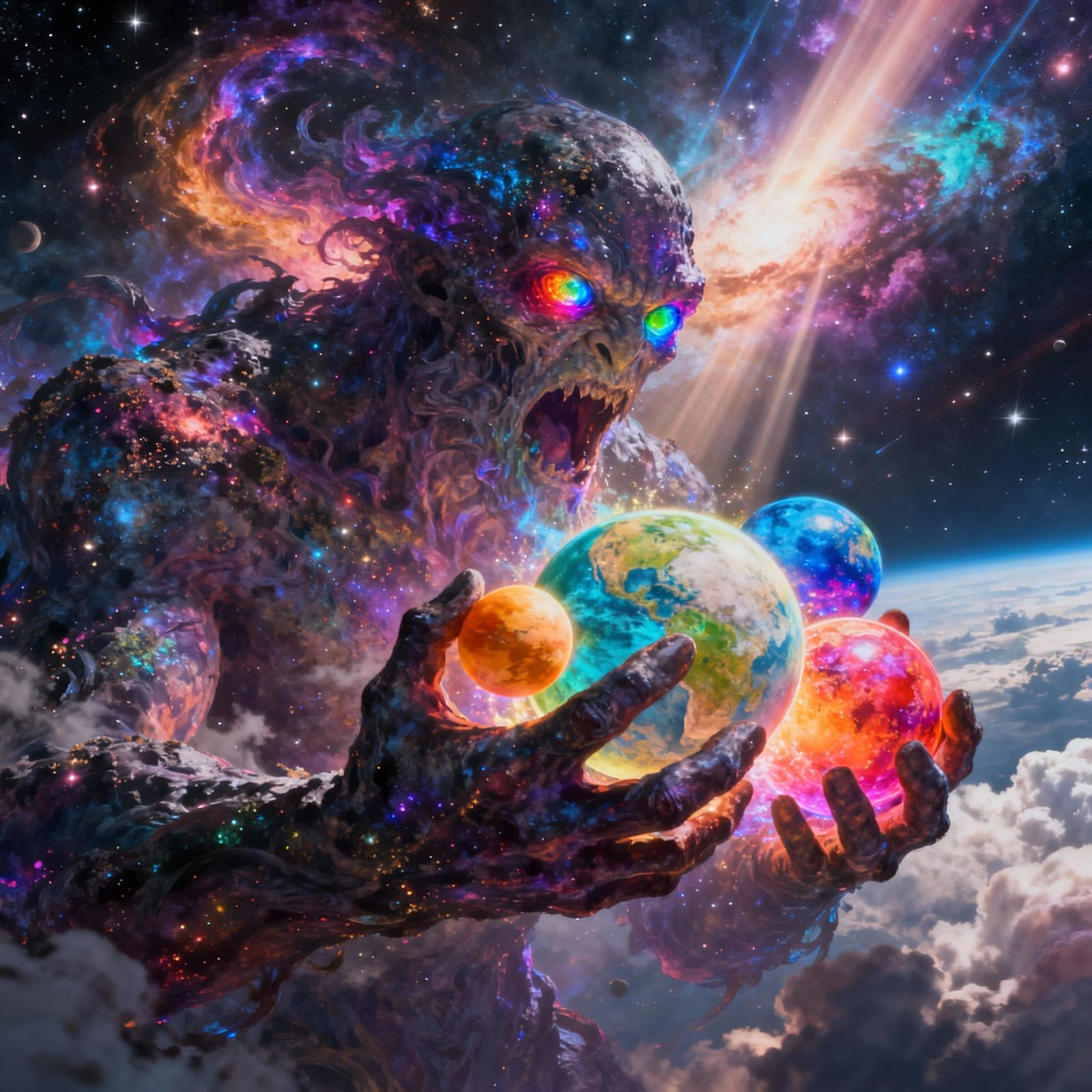 Cosmic Giant Devours Planets in Stunning Digital Matte Paint...