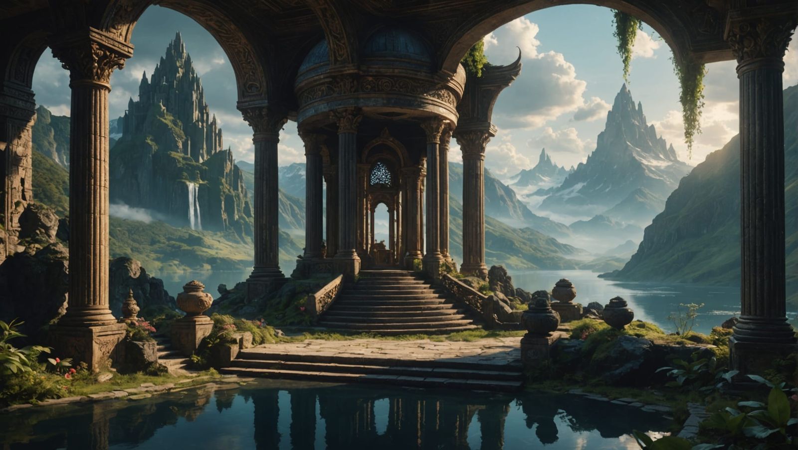 Epic Meditation Place in Digital Matte Painting