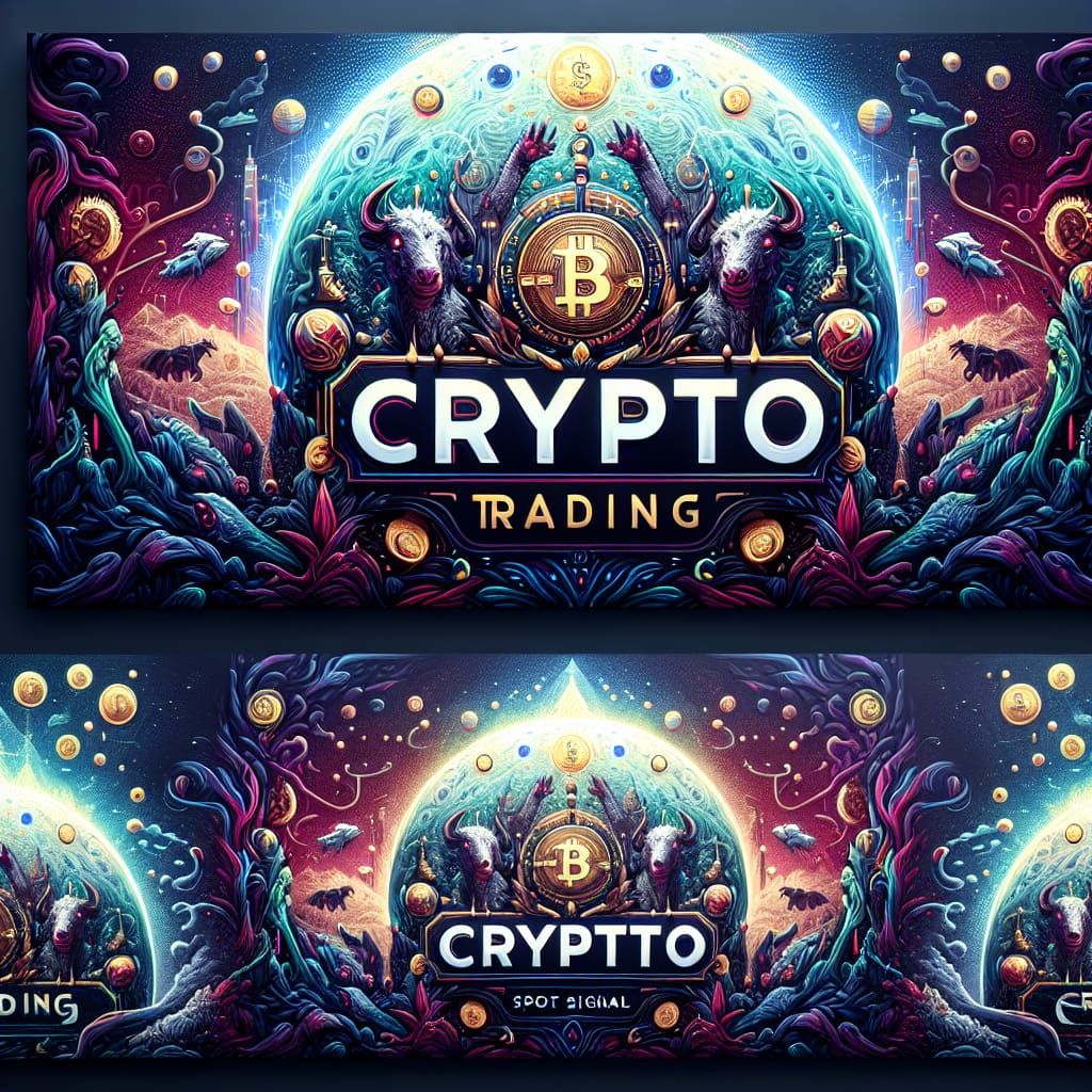 Crypto Trading Logo in Fantastical, Matte Painting Style