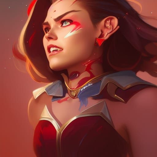 Catra Portrait from She-Ra in Hyperdetailed Style