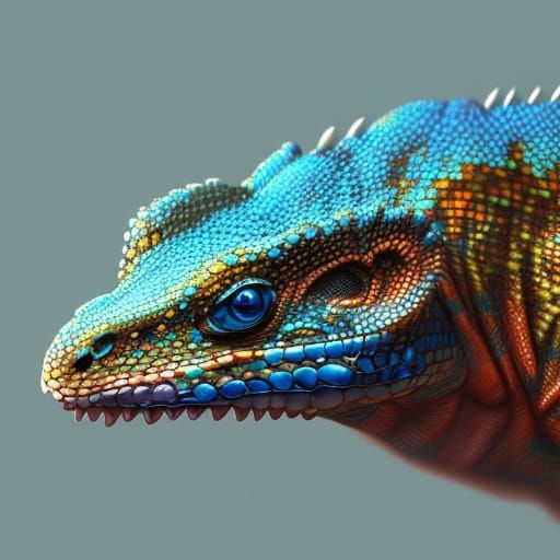 Festive Bluetongue Lizard in Christmas Hat