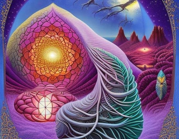 Fractal Tree Branches and Rotating Sphere in Nature