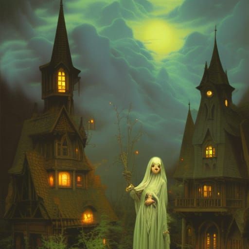 Eerie Ghost of Ostara in Folk Horror Coven