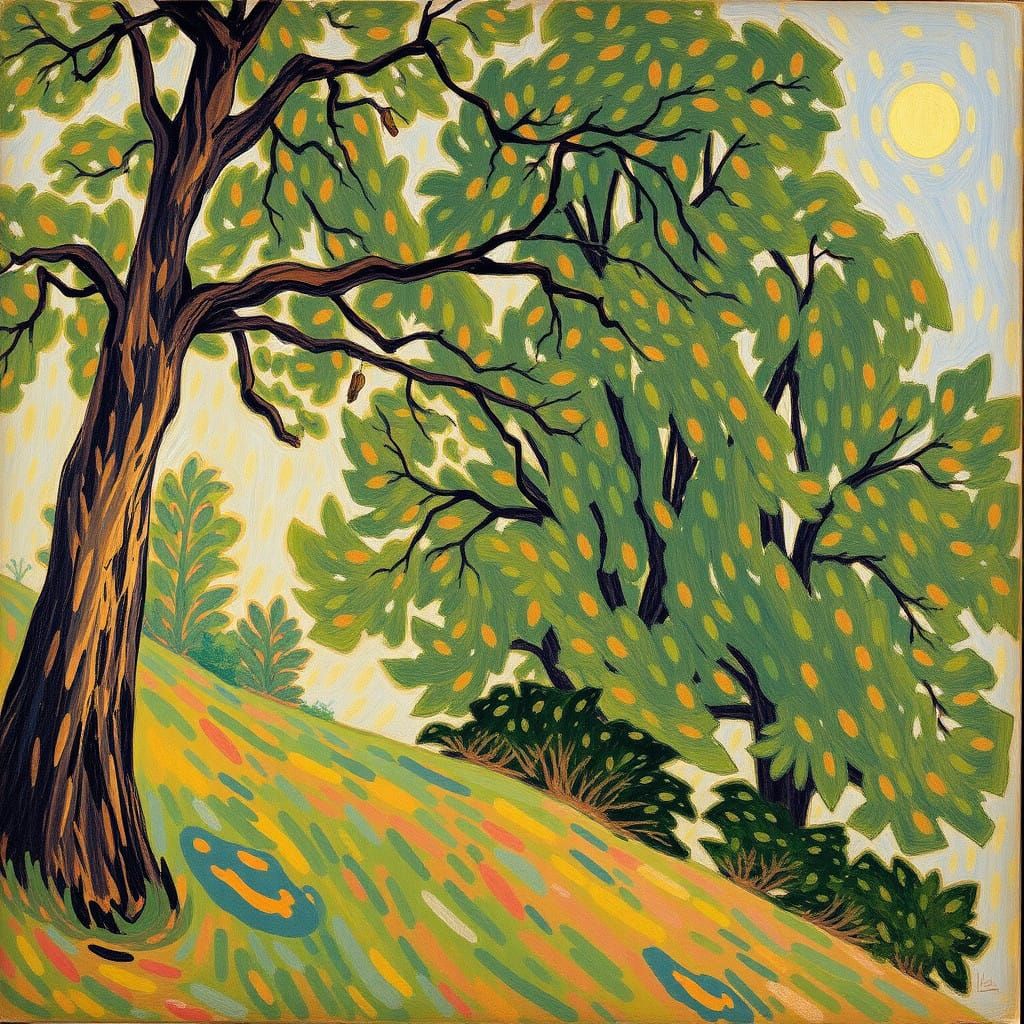 Inspirational Artistic Union in a Dreamlike Landscape