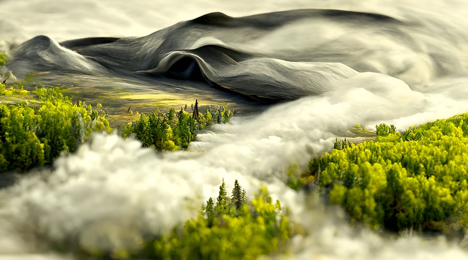 Vapor Landscape Vista Photography in 16K Resolution