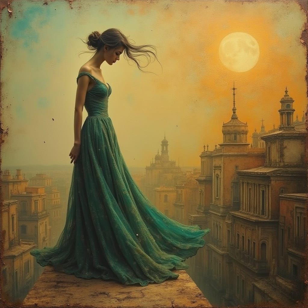 Ethereal Cityscape with Melting Forms