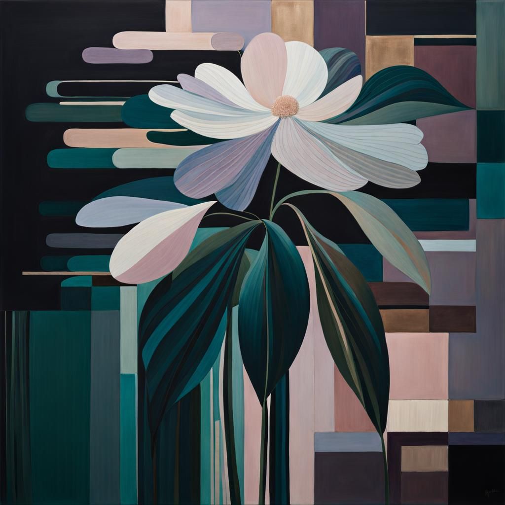 Abstract Dreamy Blooms in Pastel Hues