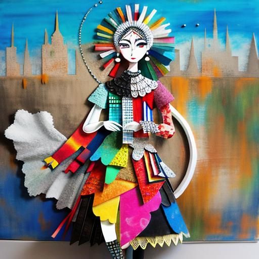 AI Generated Mixed Media Art