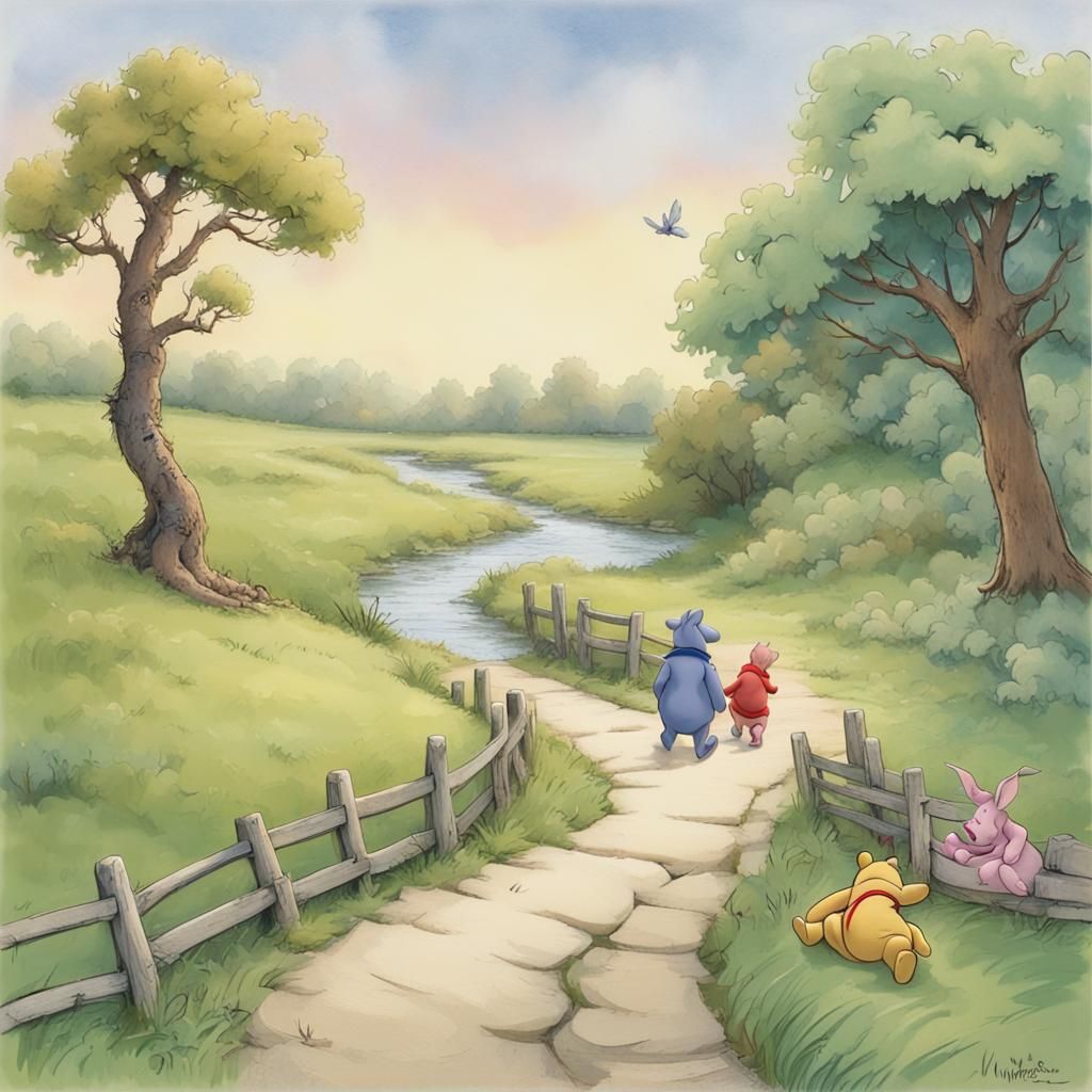 Winding path , Winnie the Pooh and Friends