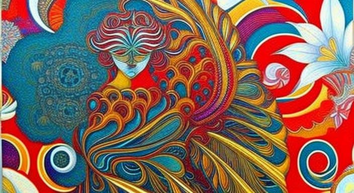 Kinetic Pointillist Masterpiece Inspired by Art Nouveau
