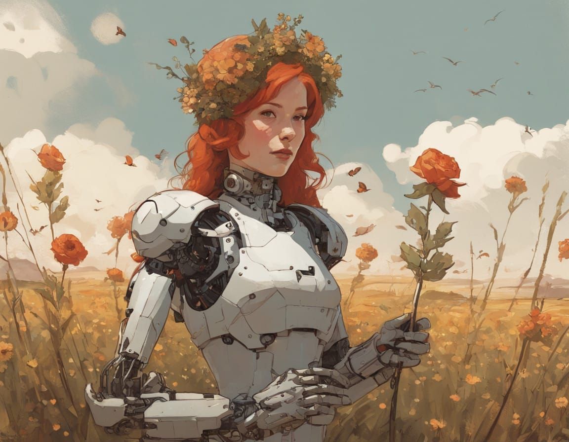 A Cyberpunk Farm Goddess in Bloom
