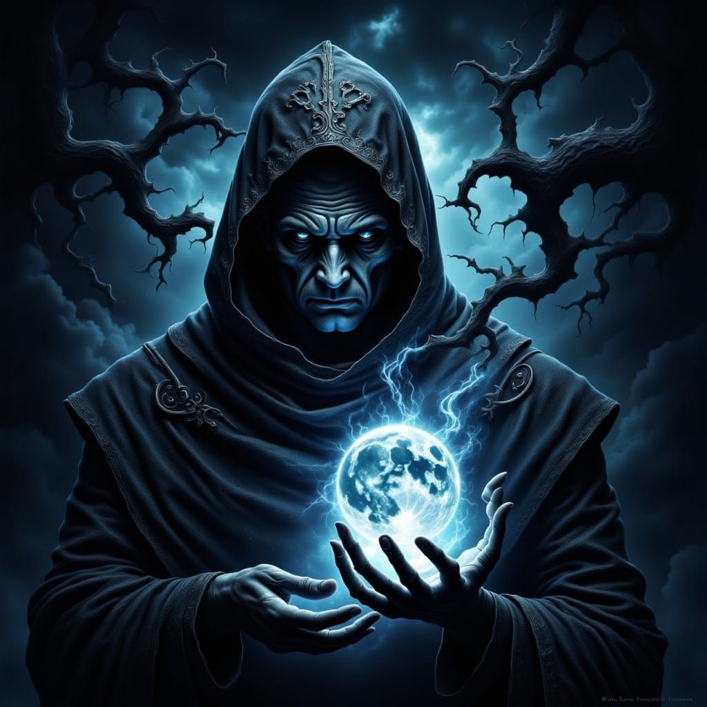 Ethereal Light Warrior Illuminates Darkened Space