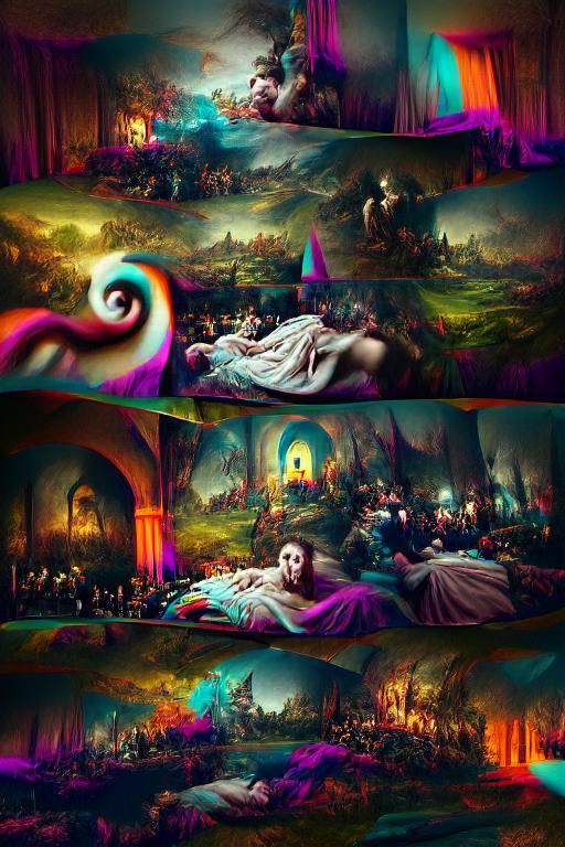 Renaissance Nightmares with Psychedelic Lighting