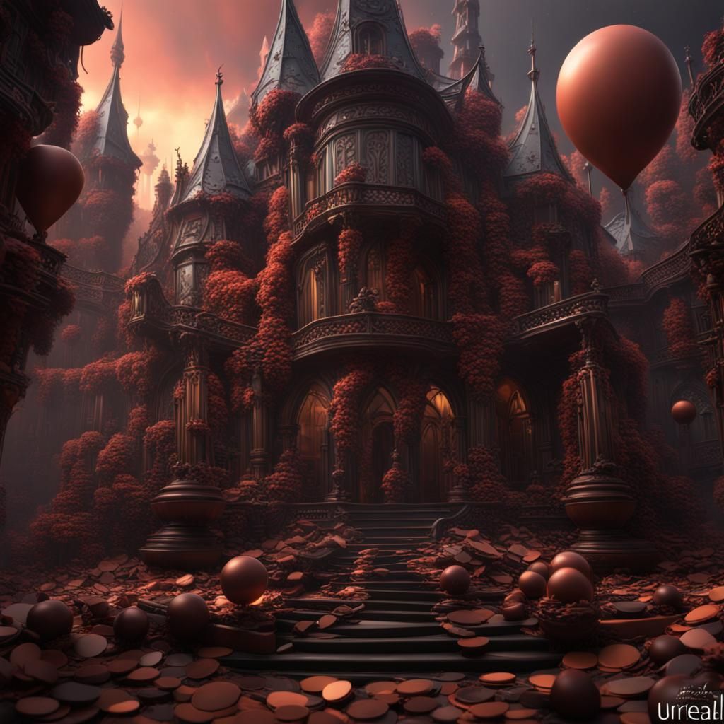 Chocolate with Web Colors in Detailed Matte Painting