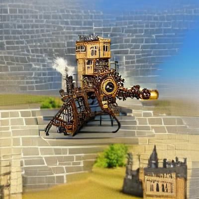 Steampunk Castle Siege Engine