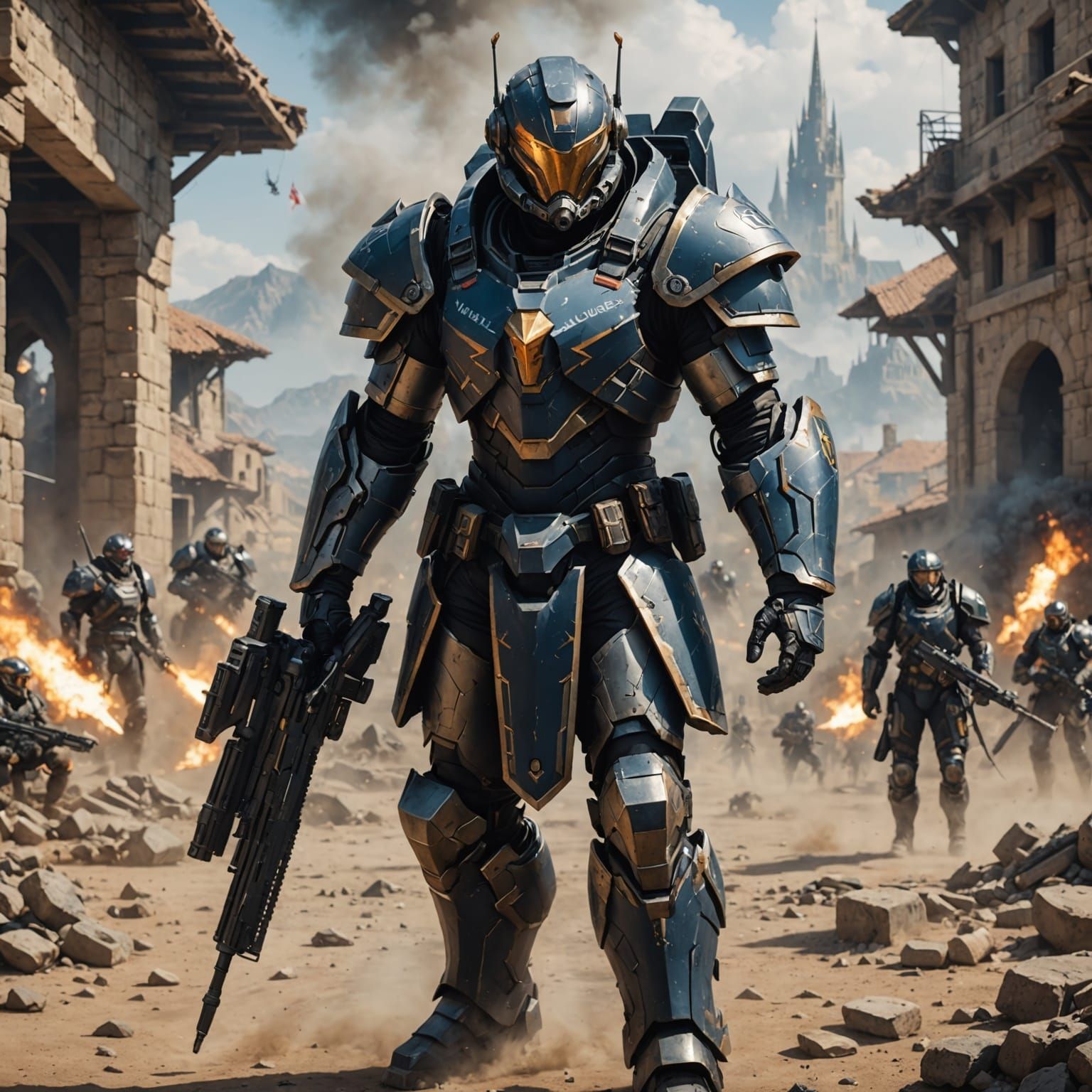 A Heroic Figure in a Moment of Triumph