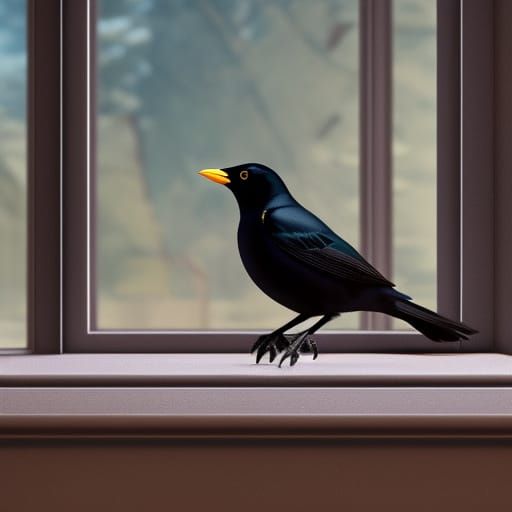 Blackbird Looking Inside: Hyperdetailed Concept Art