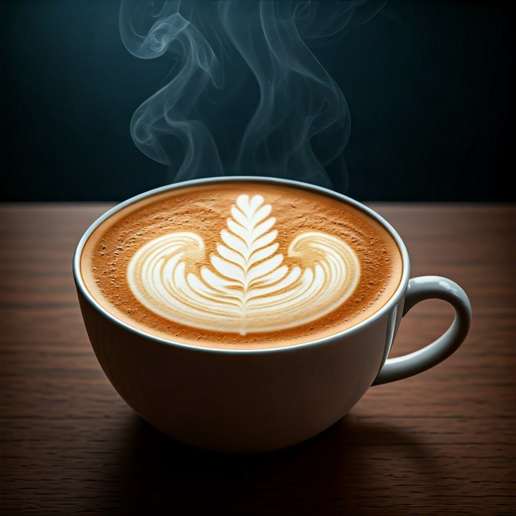 Ethereal Latte in Futuristic Realism