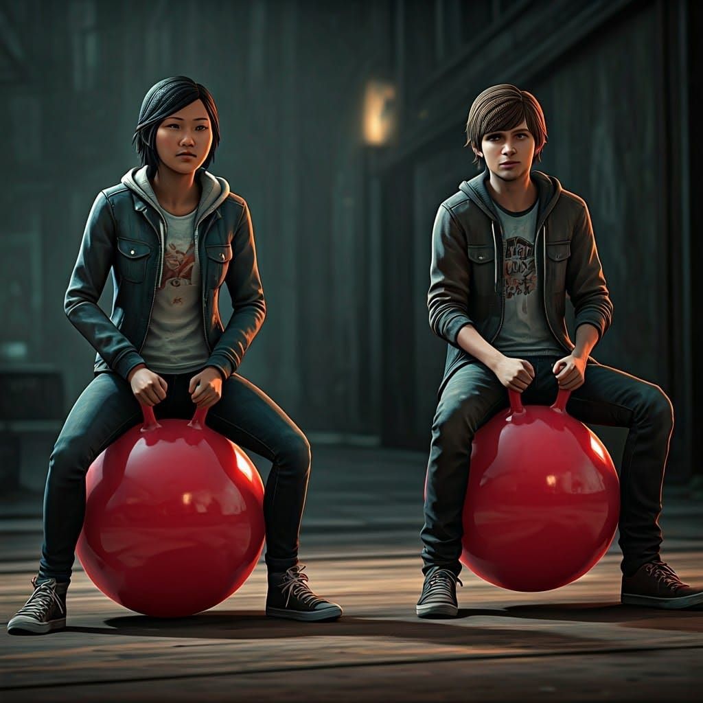 Life is Strange: Alex and Max on Space Hoppers