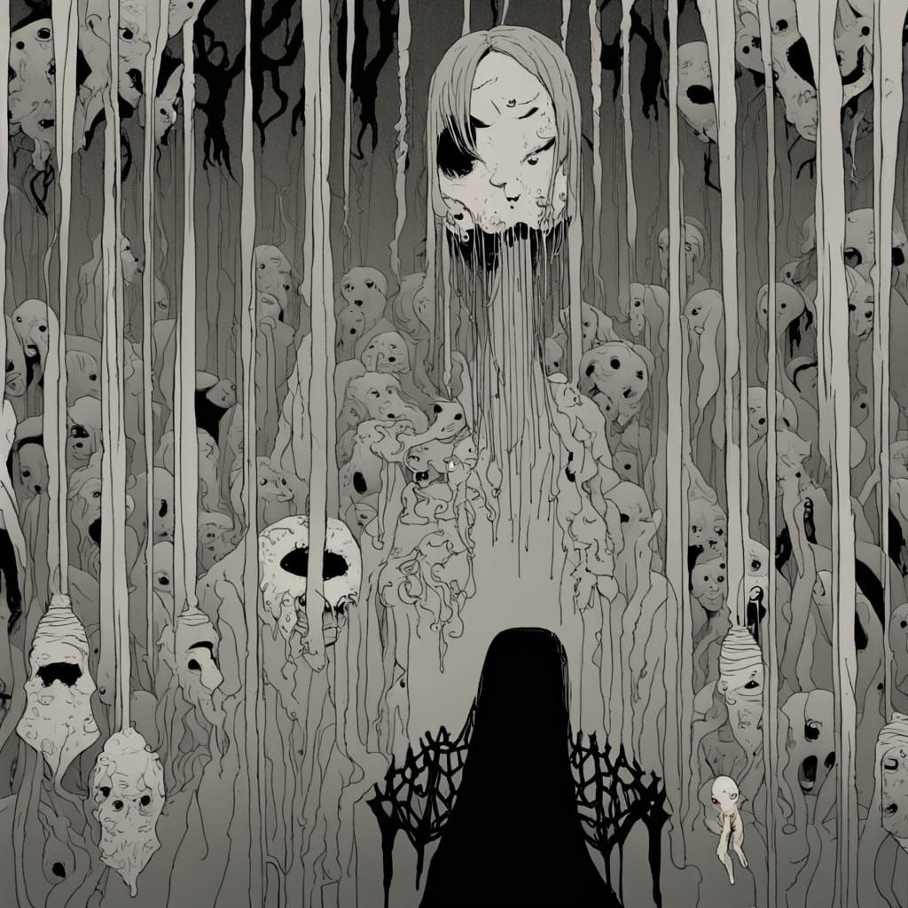 Elegant Doll Trapped in Macabre Web