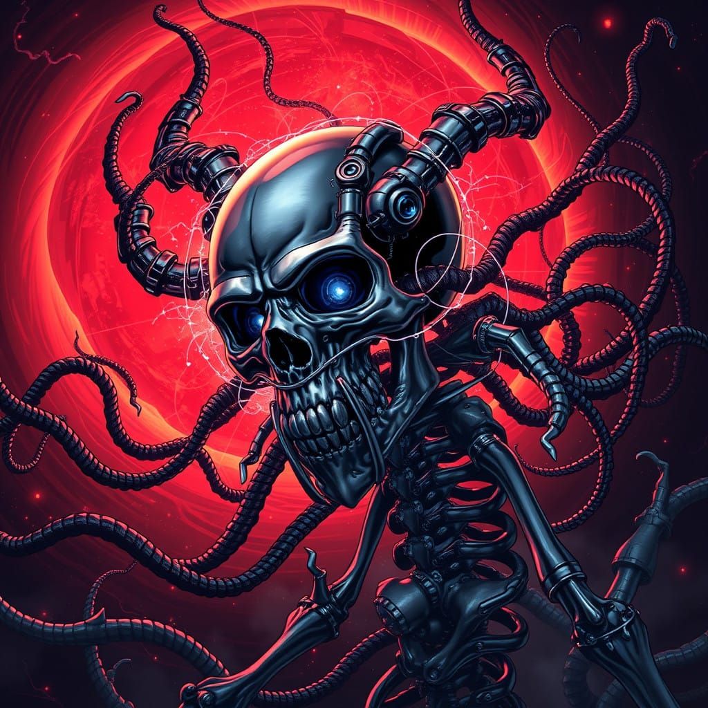 Cyberpunk Eldritch Abomination Unleashes Cosmic Horror