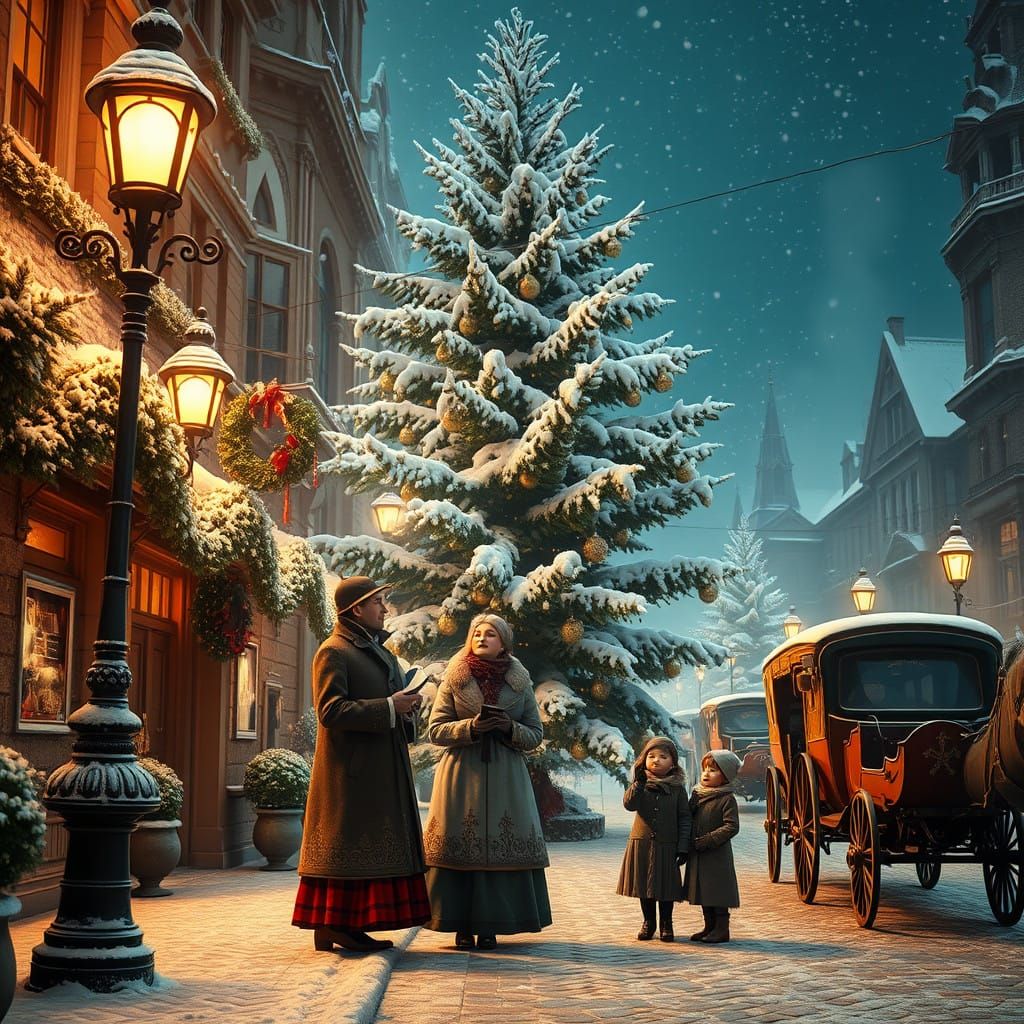 Victorian Winter Wonderland with Christmas Cheer and 4 Singi...