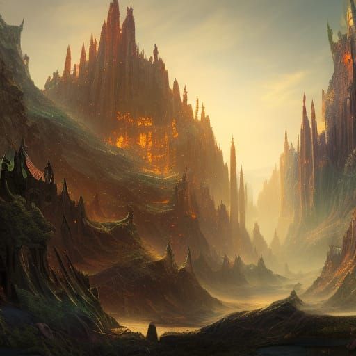 Fantastical Matte Painting in Deep Color