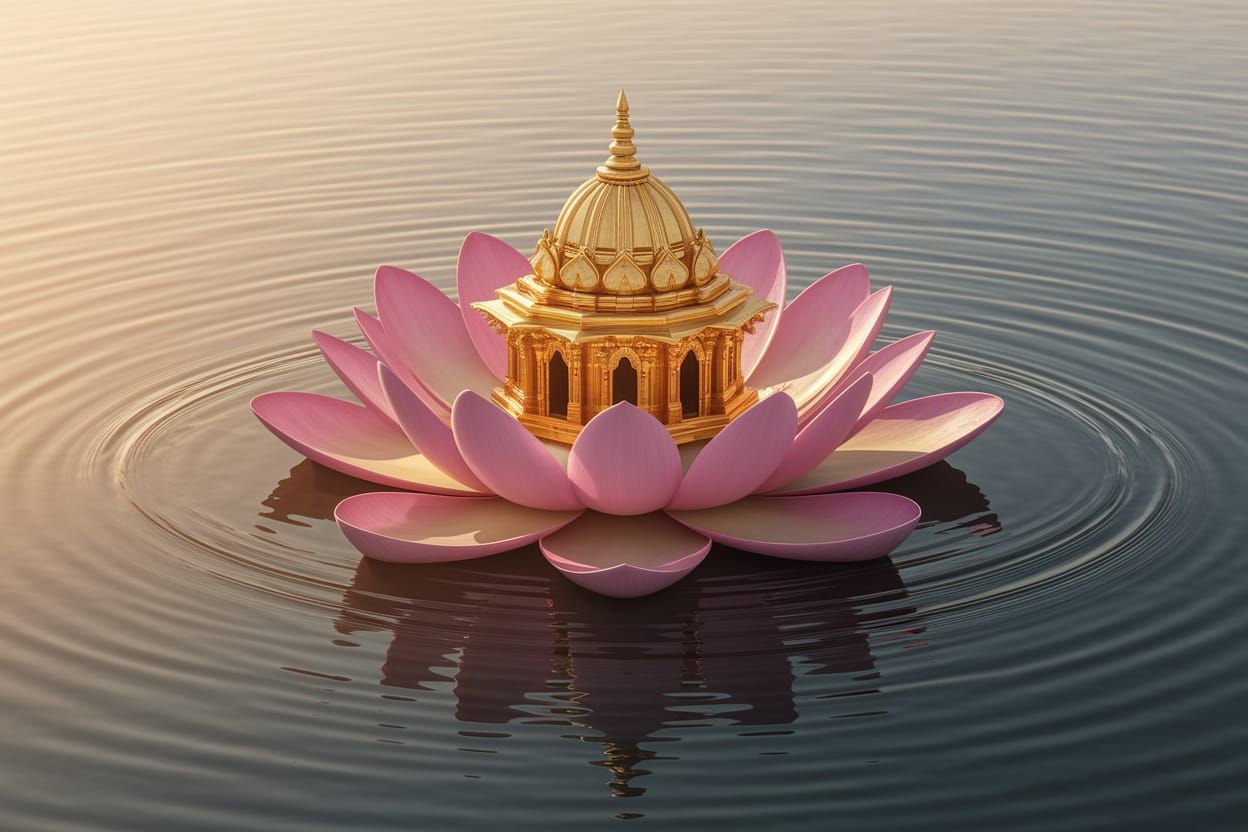 Golden lotus mahal temple