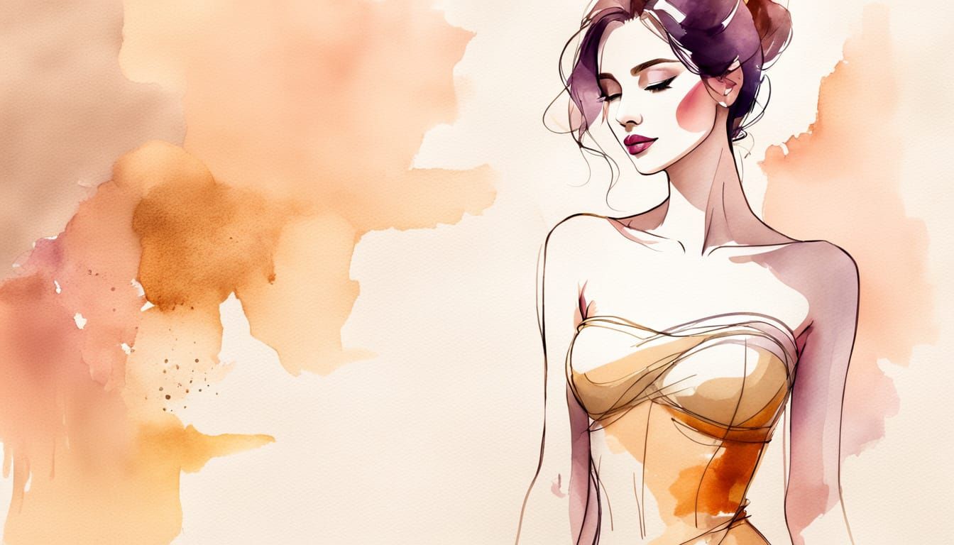 Ethereal Female Form in Pastel Hues