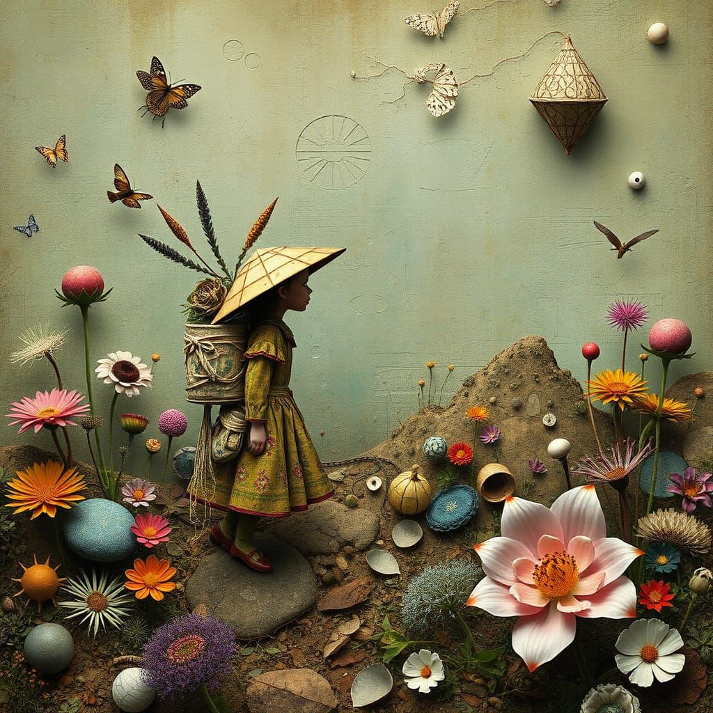 Surreal Organic Garden in Digital Dreamscapes